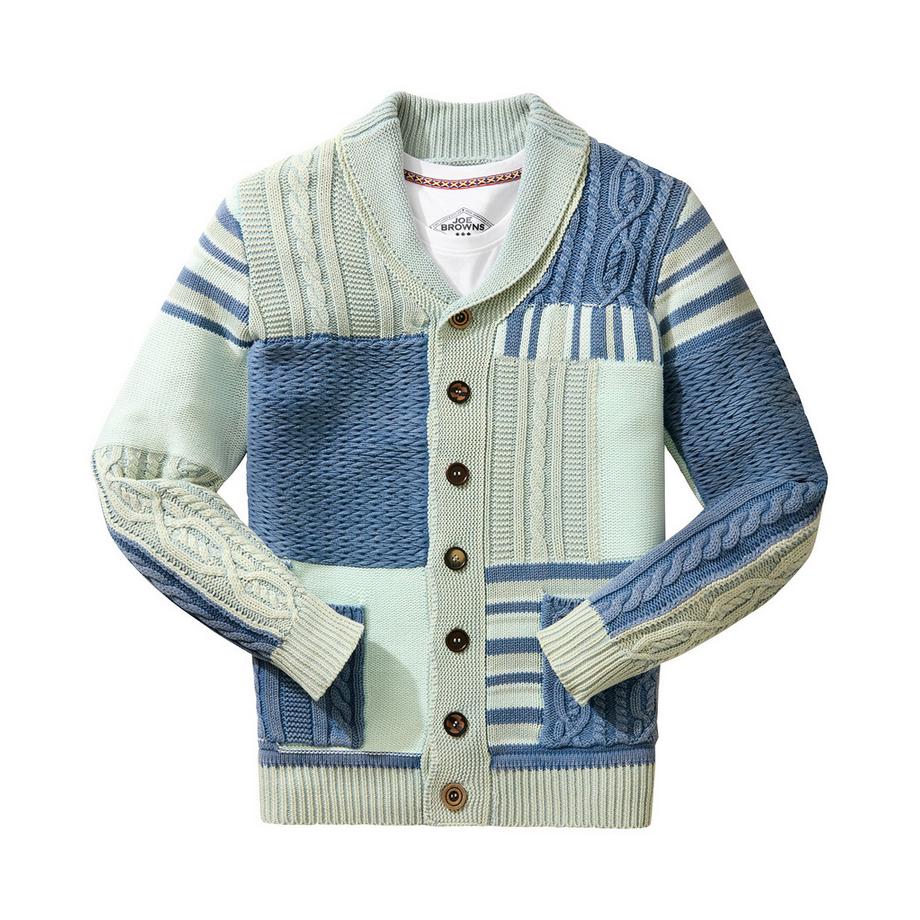 Joe Browns Gilet patchwork en maille avec divers motifs tricotés  