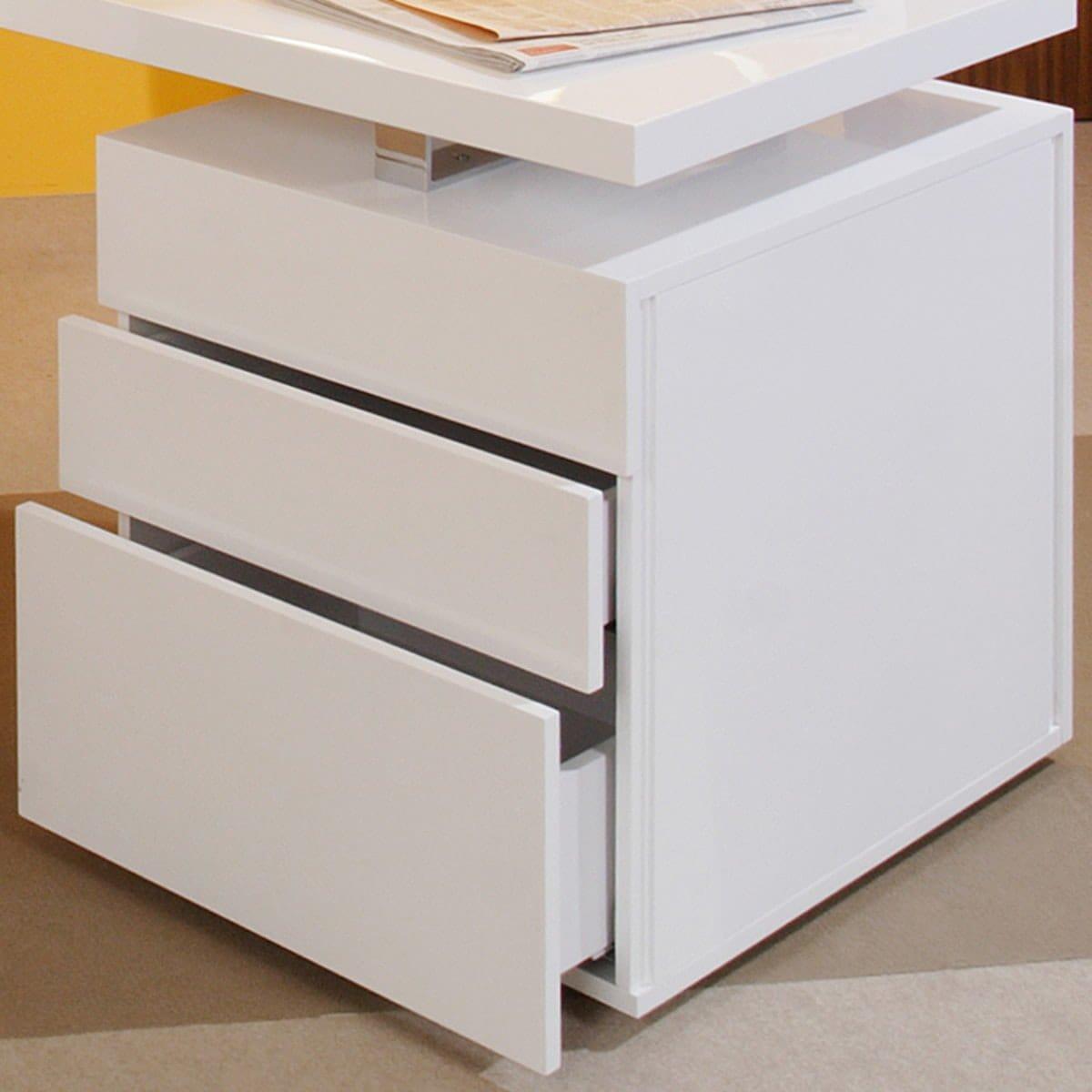 mutoni Schreibtisch 3 Schubladen 160x70x76cm weiss  