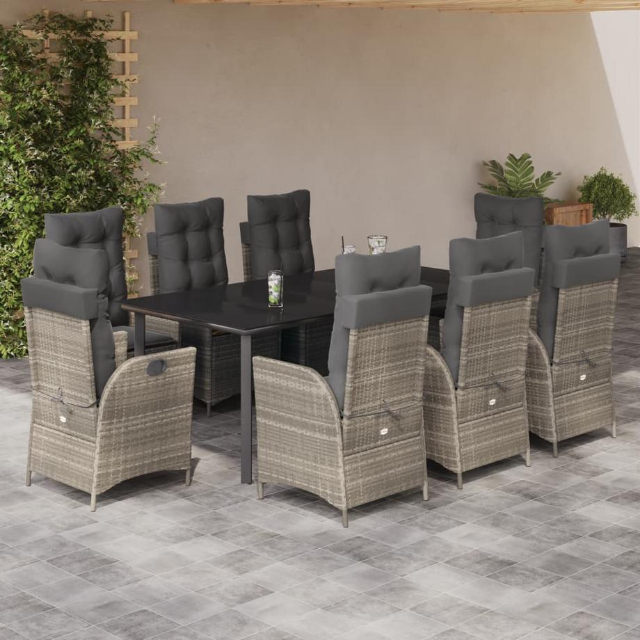 VidaXL set da pranzo da giardino Polirattan  
