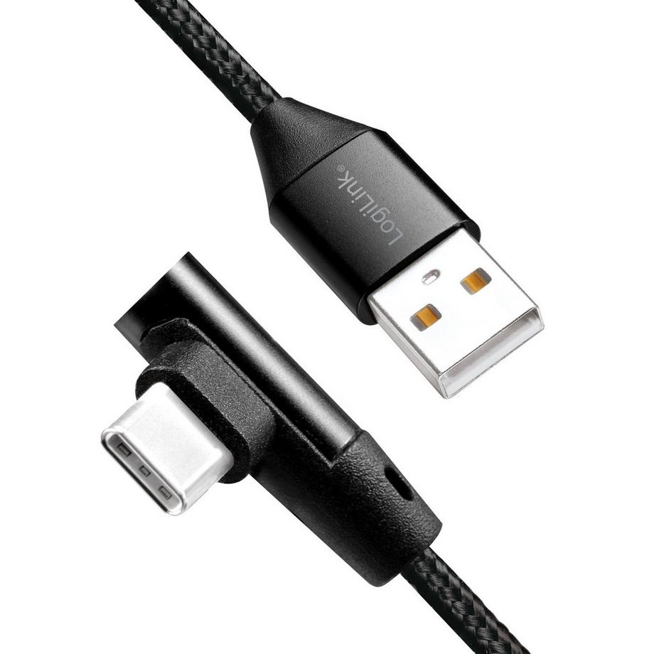 LogiLink  Câble USB-C coudé USB 2.0 Max 3A 1m 