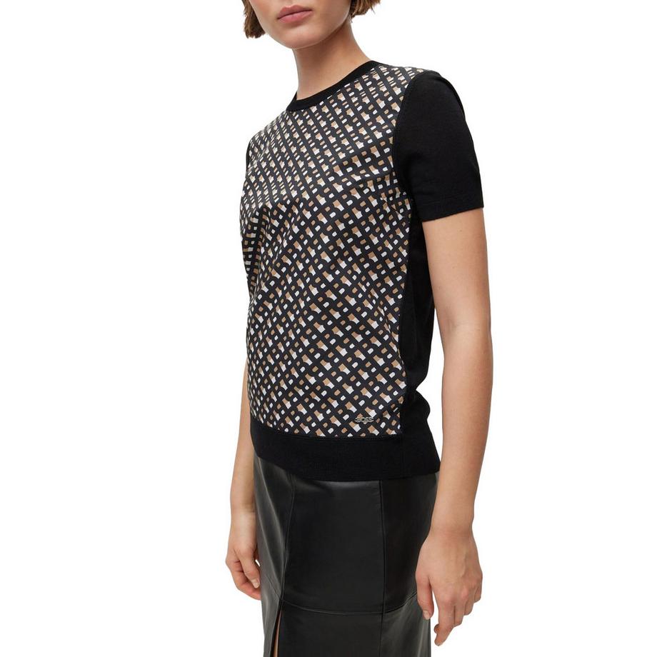 BOSS Fordana Monogramm Kurzarm Pullover  