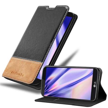 Cadorabo  Housse compatible avec LG K10 2016 - Coque de protection avec fermeture magnétique, fonction de support et compartiment pour carte 