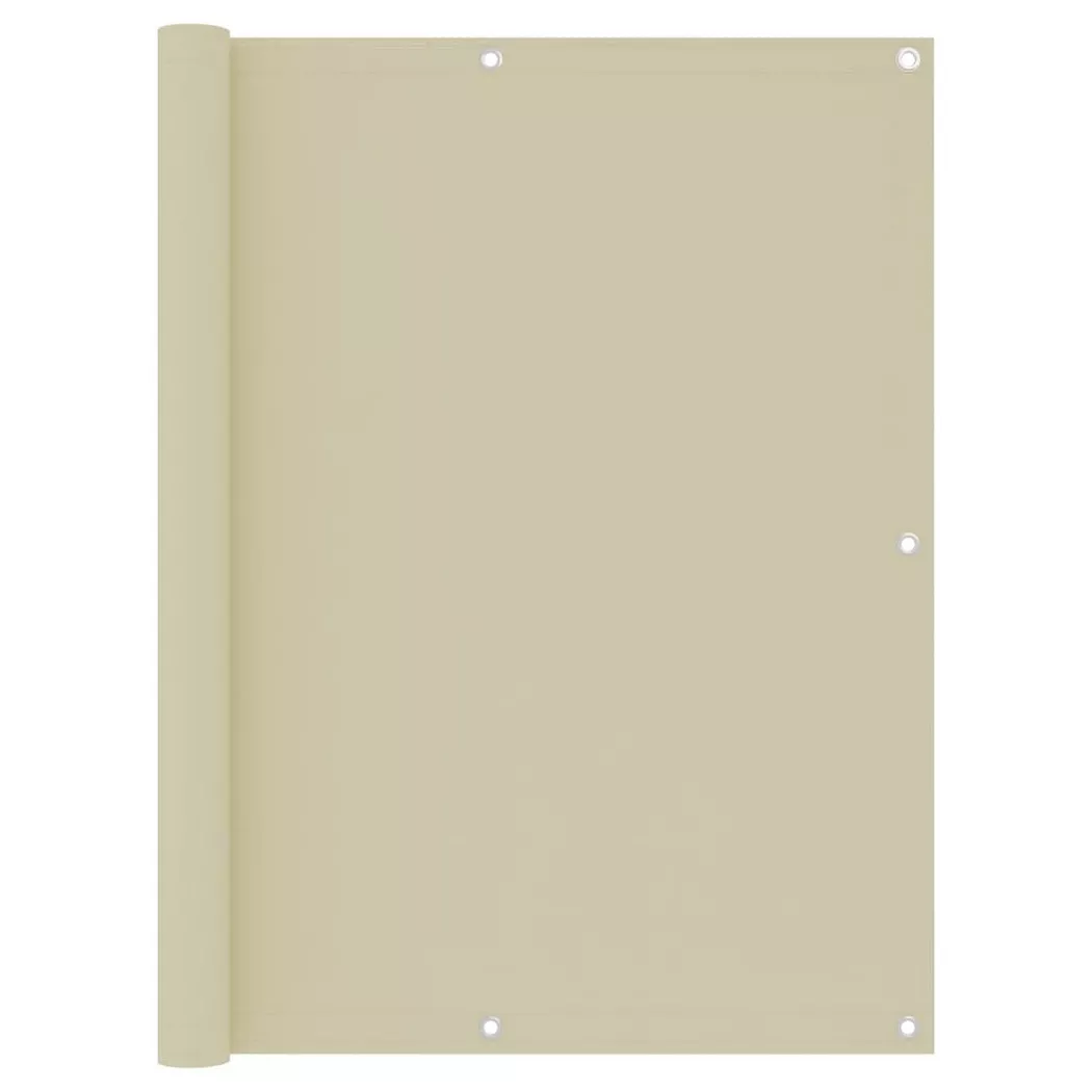 Paravento Da Balcone Crema 120x500 Cm Tessuto Oxford - Vidaxl