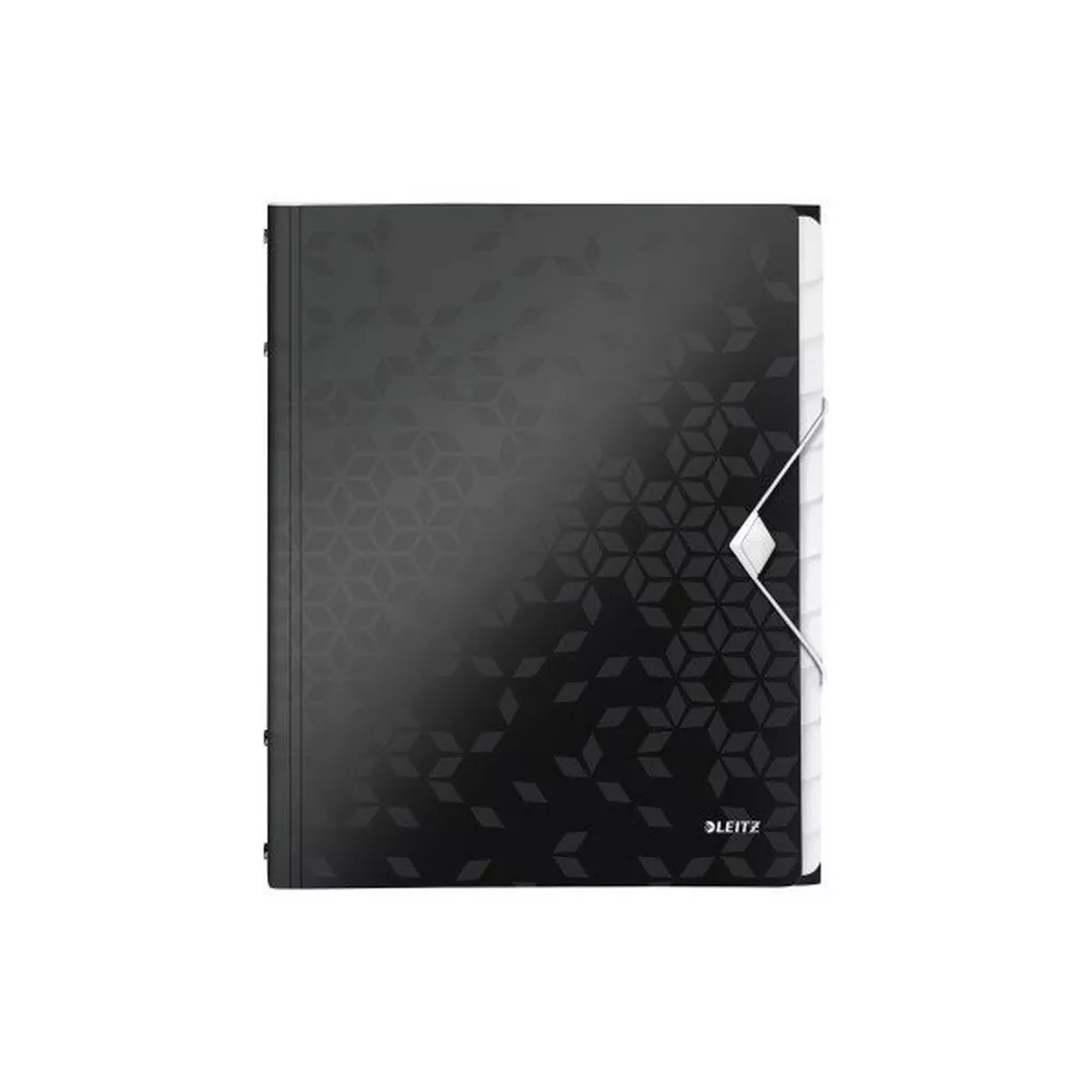 Leitz WOW Divider Book. Polypropylene. 12 tabbed dividers. A4. Black