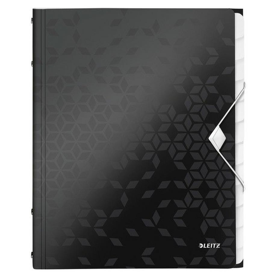 Leitz LEITZ Ordnungsmappe WOW PP A4 4634-00-95 schwarz 12-teilig  