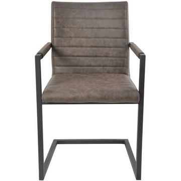 Fauteuil marron foncé noir (lot de 2)