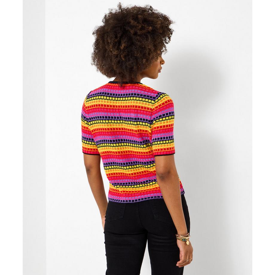 Joe Browns Kurzarm Strickjacke mit Streifenmuster  