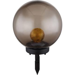 mutoni  Lampe solaire plastique noir LED craquelée noir fumé 