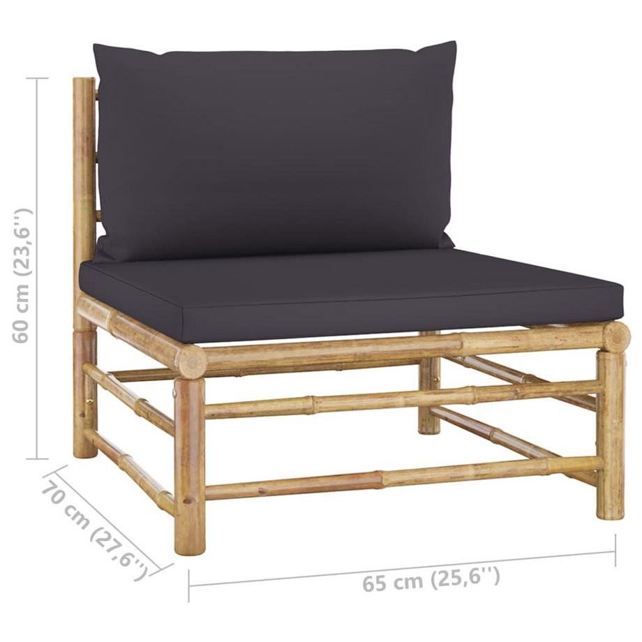 VidaXL Mittelsofa bambus  