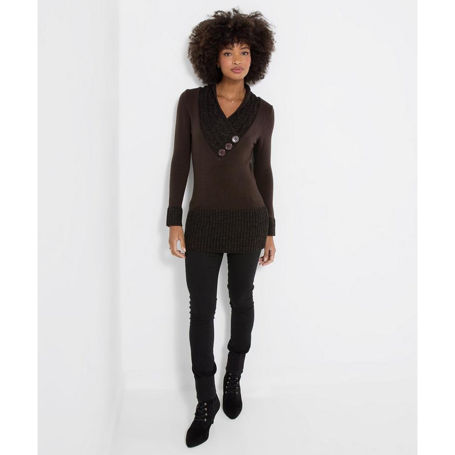 Joe Browns Kuscheliger Pullover mit Wickelkragen  