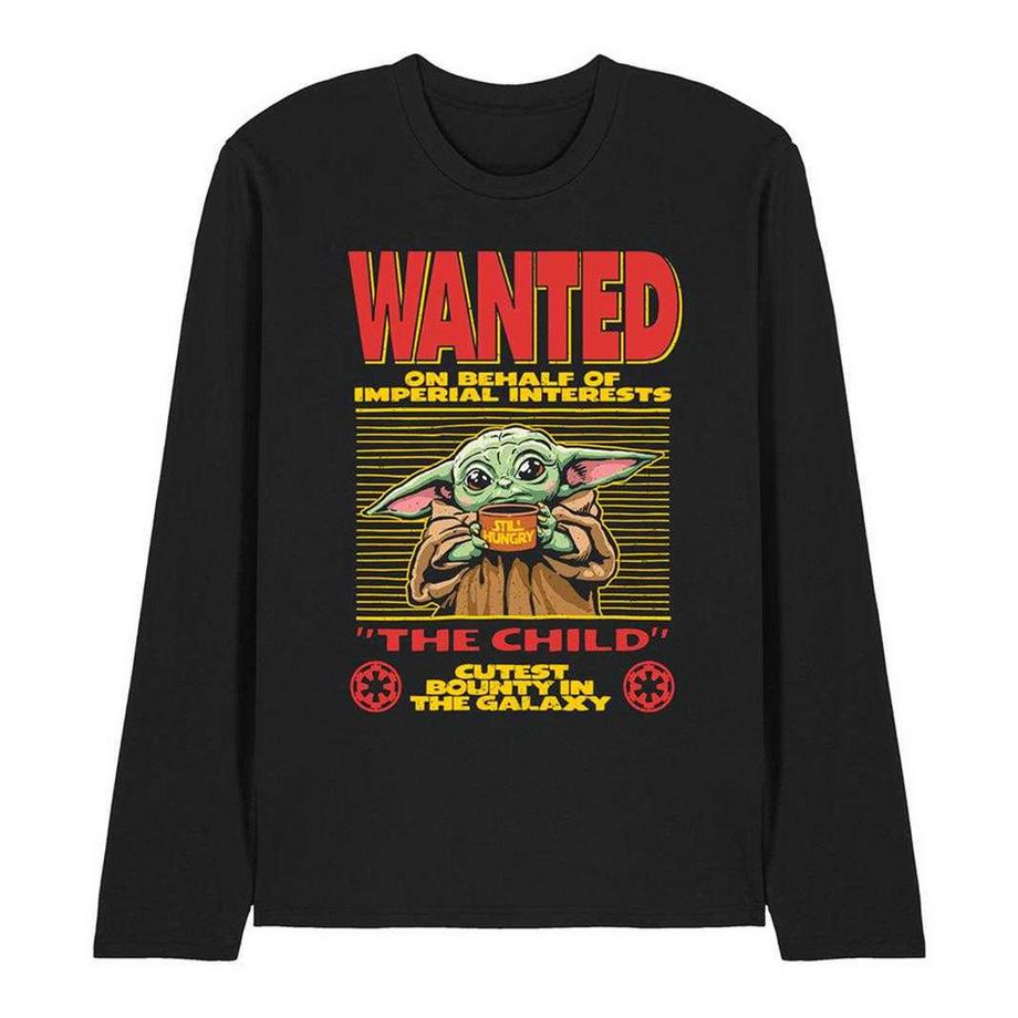 Cutest Bounty Wanted Maglietta Grogu Manica Lunga