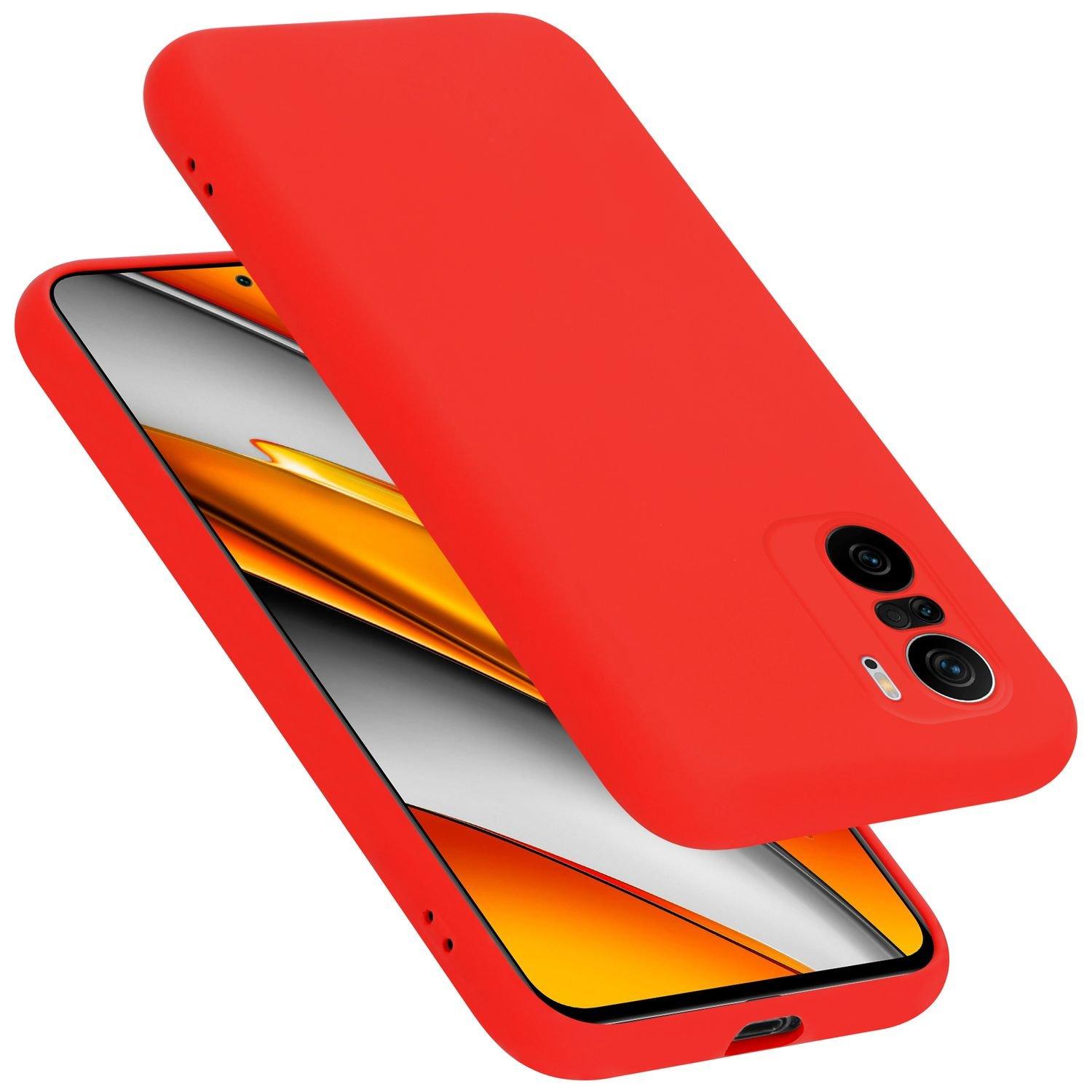 Cadorabo  Hülle für Xiaomi Mi 11i  POCO F3 in LIQUID ROT - Schutzhülle aus flexiblem TPU Silikon 