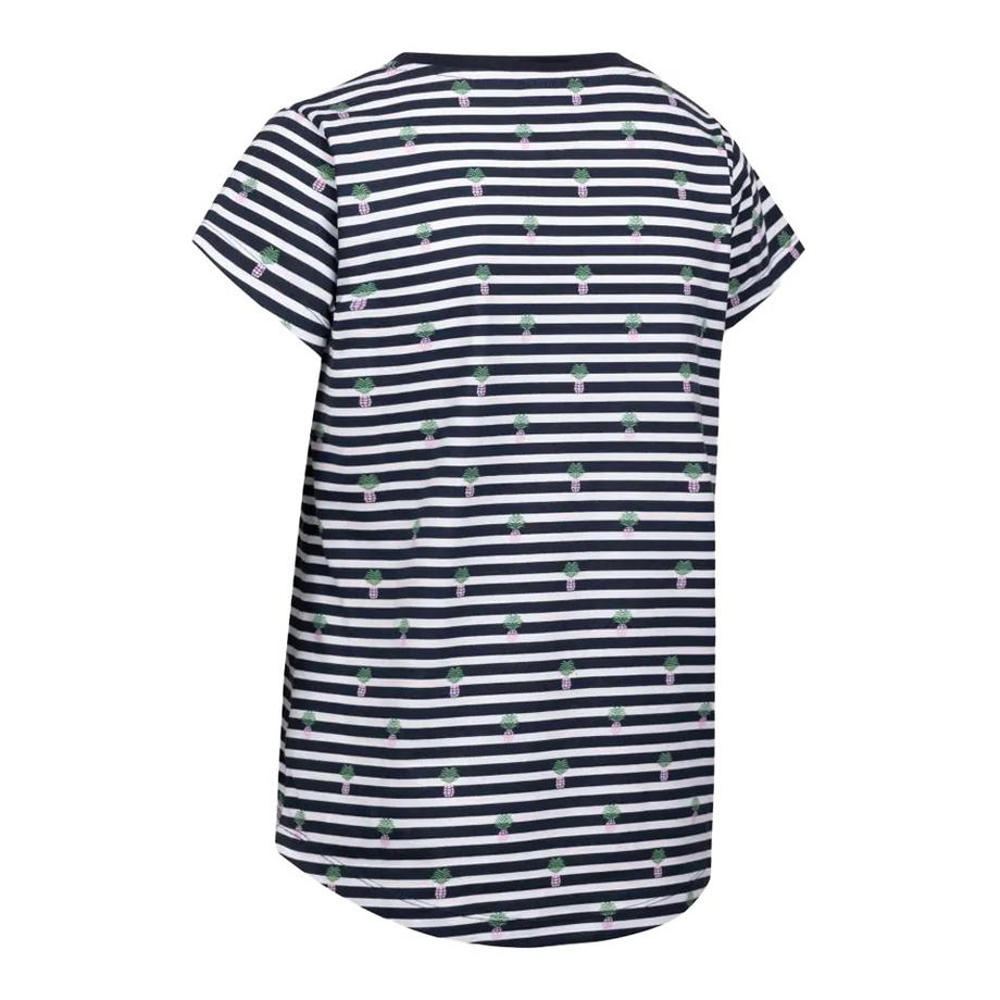 Trespass Calypso T-Shirt a Righe con Stampa Ananas  