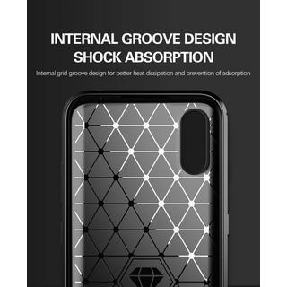 Cadorabo  Housse compatible avec Samsung Galaxy A01 - Coque de protection en silicone TPU flexible, aspect inox et fibre de carbone 