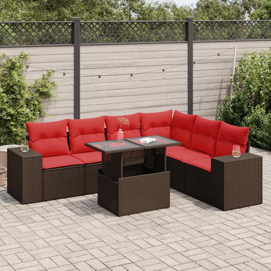 VidaXL Ensemble de canapés de jardin rotin synthétique  