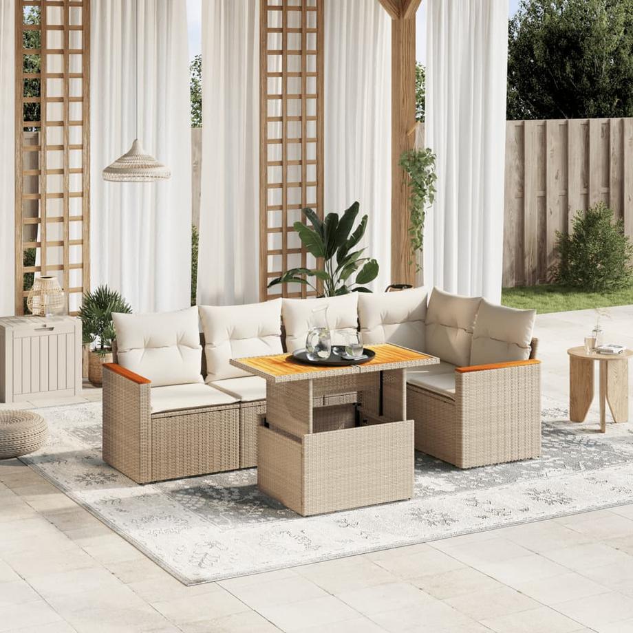 VidaXL set divano da giardino Polirattan  