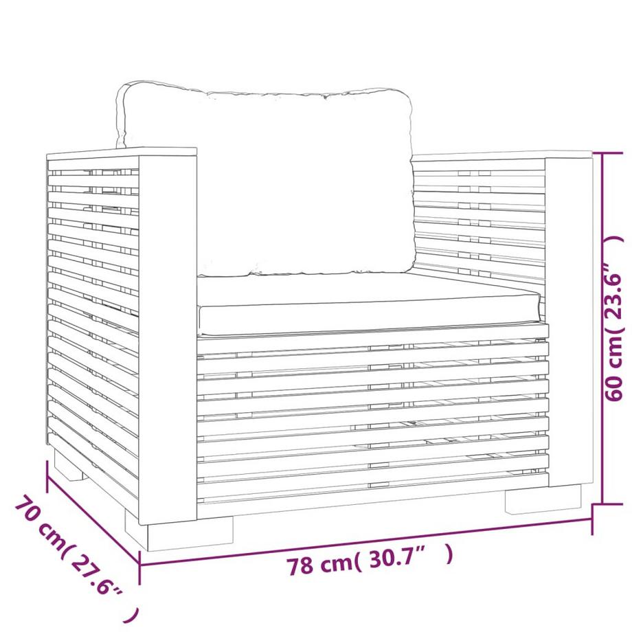VidaXL Sessel teak  