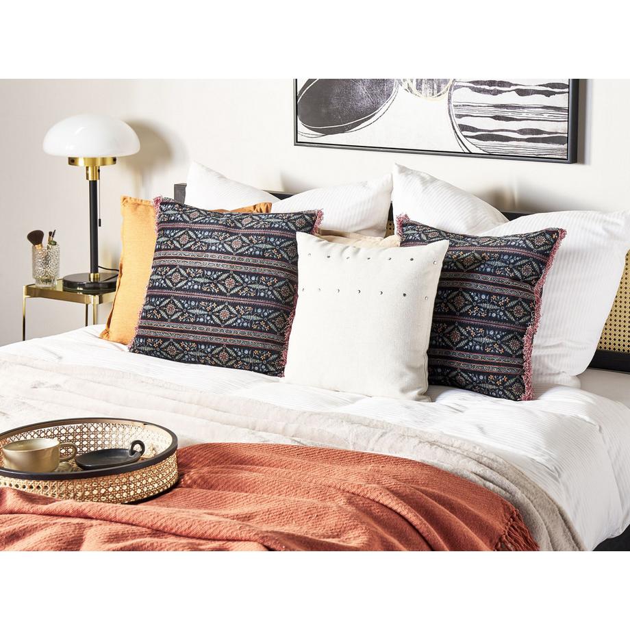 Beliani Lot de 2 coussins décoratifs en Velours Moderne RUTA  