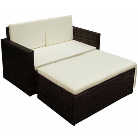 VidaXL Gartengarnitur poly-rattan  