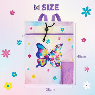 Only-bags.store  Rucksack Kinder - Wasserdichte Turnbeutel String Rucksack Sport Schule Strand Reisen Schwimmen Turnbeutel mit Reißverschluss Tasche Wasser 