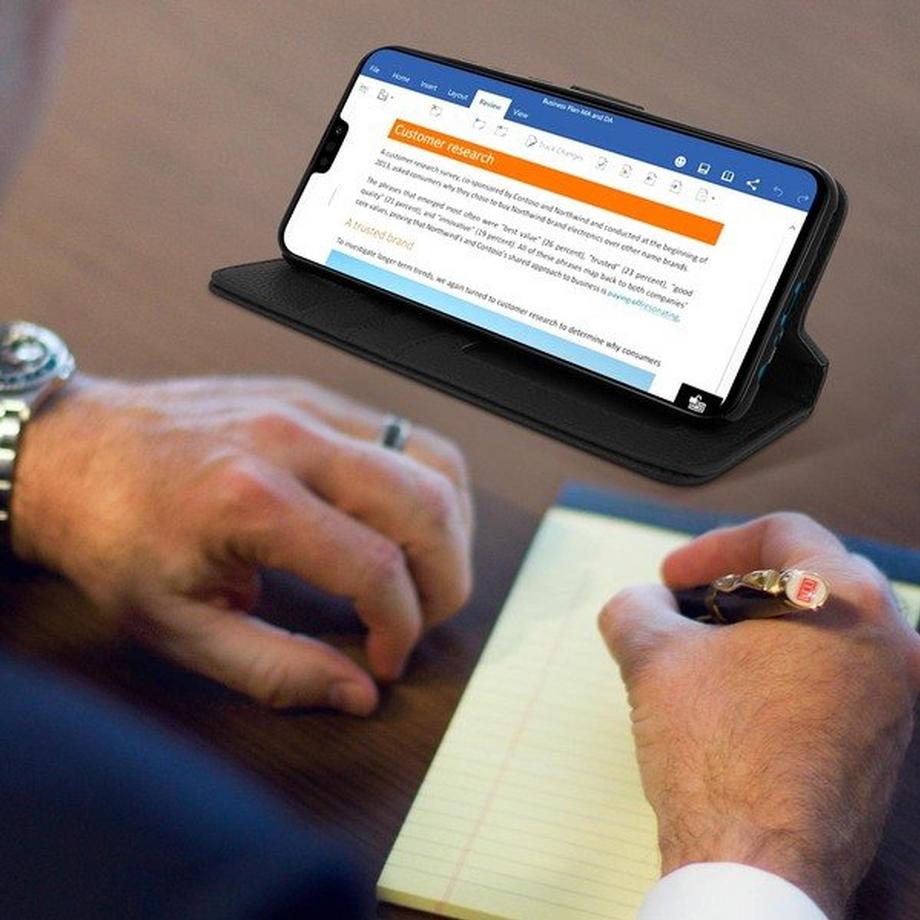 Avizar  Etui Honor 9X Lite Portefeuille Noir 