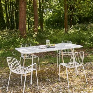 Tikamoon Table de jardin rectangulaire en terrazzo premium et métal green 4/6 pers. Elio  