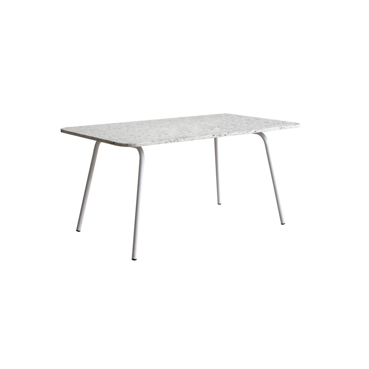 Tikamoon Table de jardin rectangulaire en terrazzo premium et métal green 4/6 pers. Elio  