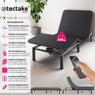 Tectake Cadre de lit avec sommier électrique Comfort Easy Flex  