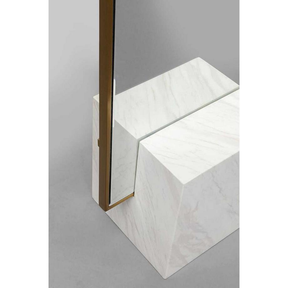 KARE Design Miroir sur pied Hulda laiton 46x180  