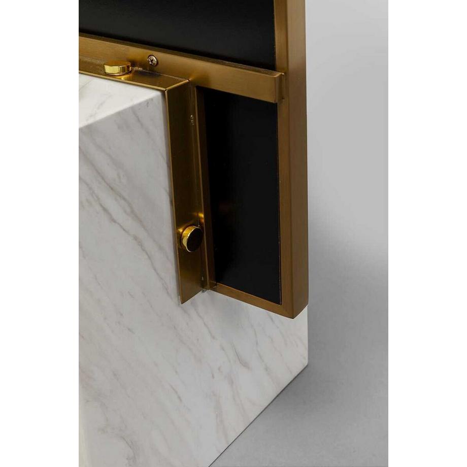 KARE Design Miroir sur pied Hulda laiton 46x180  