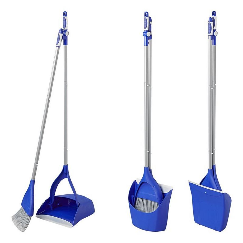 Pricenet  Besen und Kehrschaufel mit Stiel 