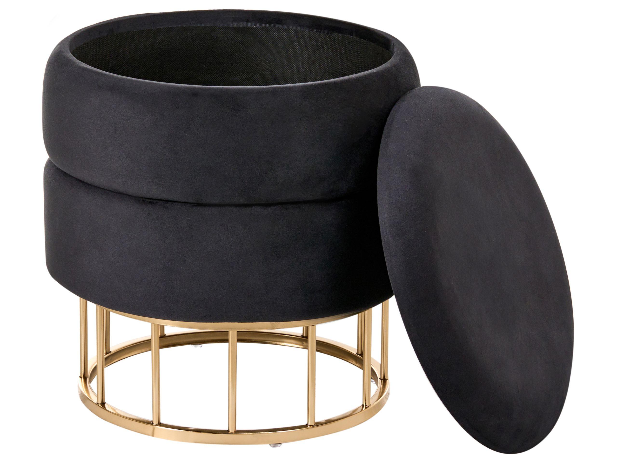 Beliani Pouf mit Stauraum Glamourös ELGIN  