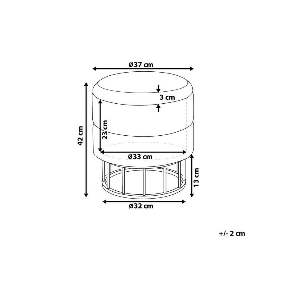 Beliani Pouf de rangement Glamour ELGIN  