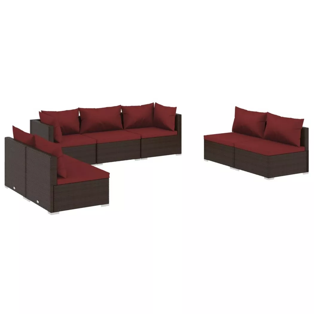 VidaXL - Salon de jardin rotin synthétique, One Size, Marron