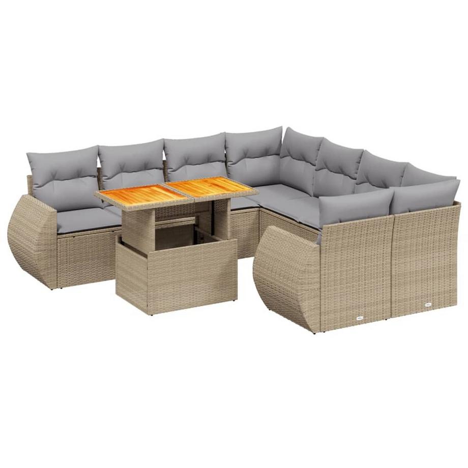 set divano da giardino Polirattan
