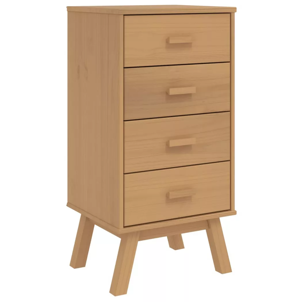 VidaXL - Table de chevet bois de pin, One Size, Marron