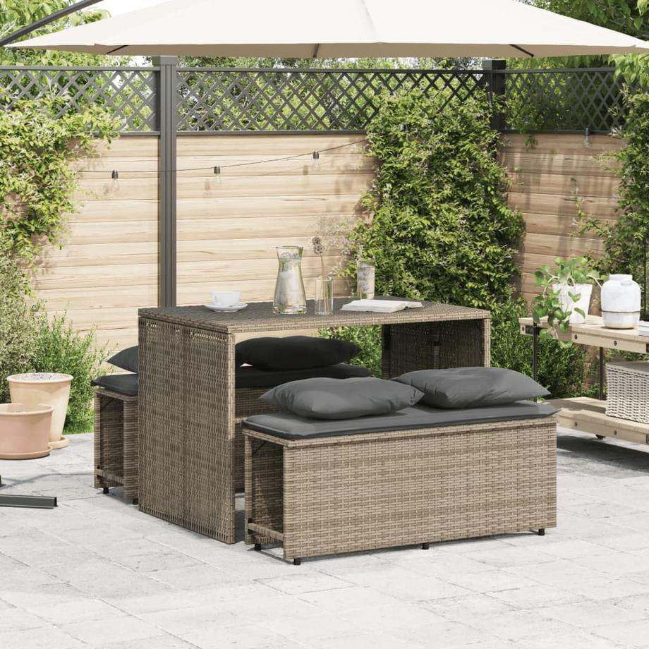 VidaXL set da pranzo da giardino Polirattan  