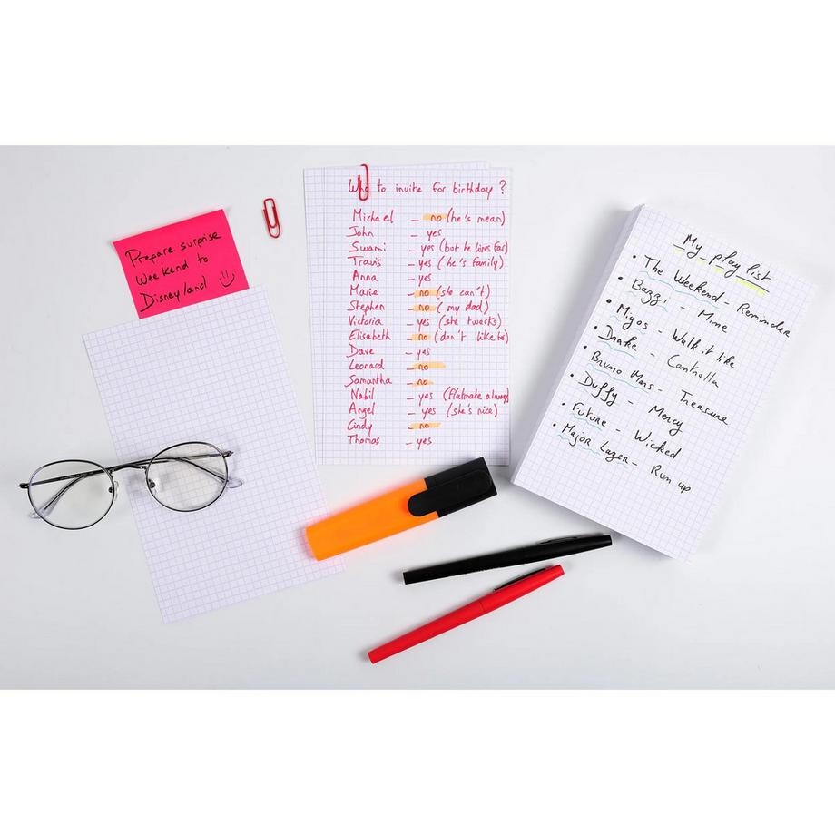 Exacompta Confezione 100 cartoncini bristol bianco a quadretti non perforati 125x200mm - x 12  