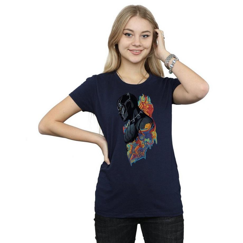 MARVEL Black Panther Grafikdruck T-Shirt  