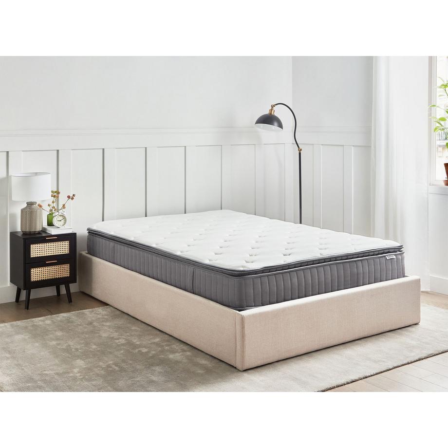 Beliani Matelas à ressorts ensachés en mousse à mémoire de forme avec gel en Ressorts ensachés  PLEASANT  