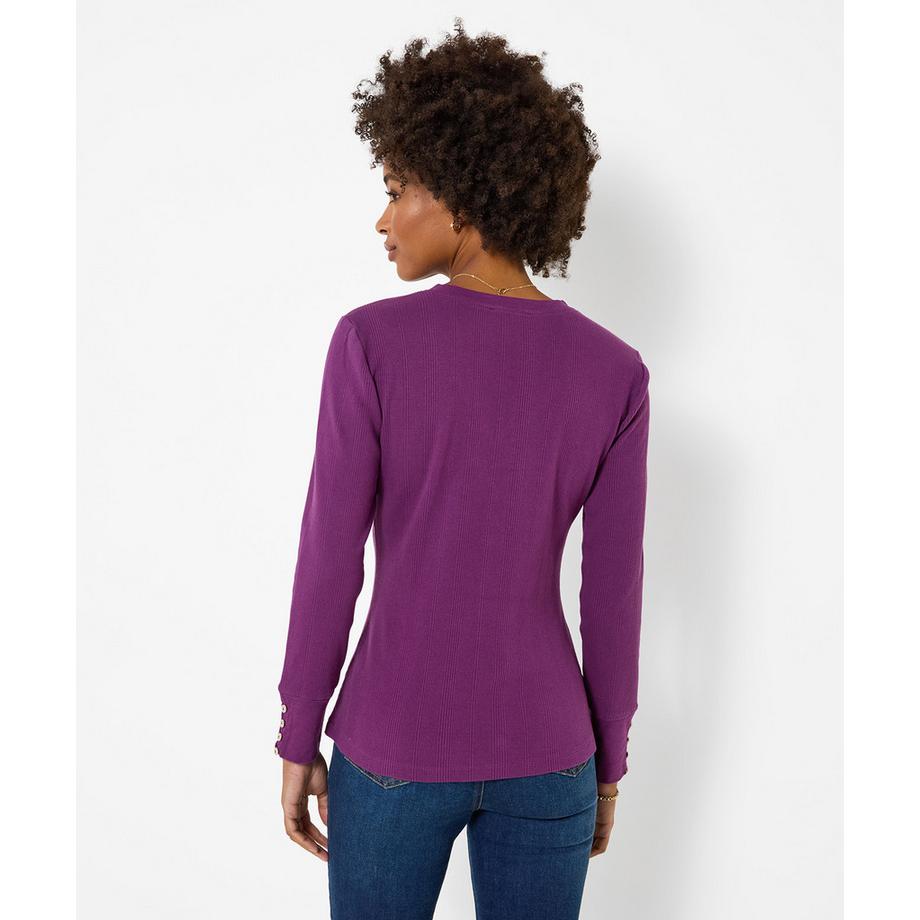 Joe Browns Henley-Shirt aus Jersey mit Blumenstickerei  
