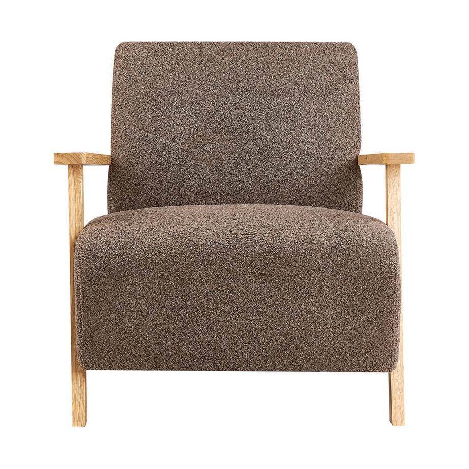 Beliani Fauteuil en Bouclé Rétro LESJA  