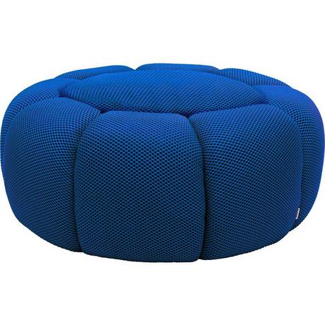 KARE Design Tabouret Peppo Bloom bleu rond 72  