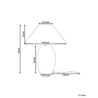Beliani Tischleuchte aus Keramik Skandinavisch GRALIWDO  