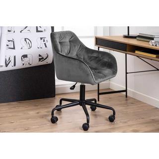 mutoni Chaise de bureau Shields VIC tissu gris foncé noir  