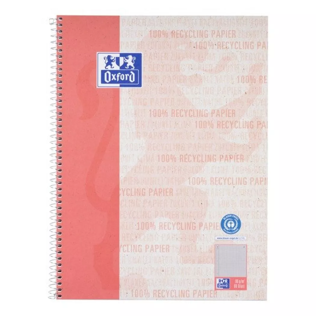 Oxford Collegeblock , Recycling, , DIN A5+, 80 Blatt, kariert
