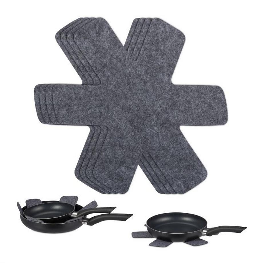 B2X  Copri padella in feltro, set da 6 