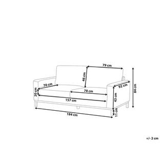 Beliani 2 Sitzer Sofa aus Cord Modern SIGGARD  