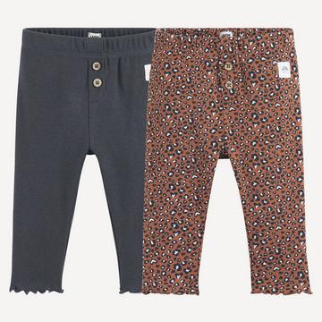Lot de 2 leggings en côtes
