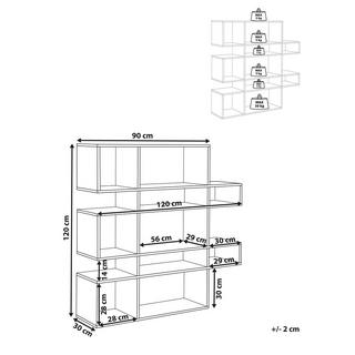 Beliani Bücherregal mit 5 Fächern aus MDF-Platte Modern AMARILO  